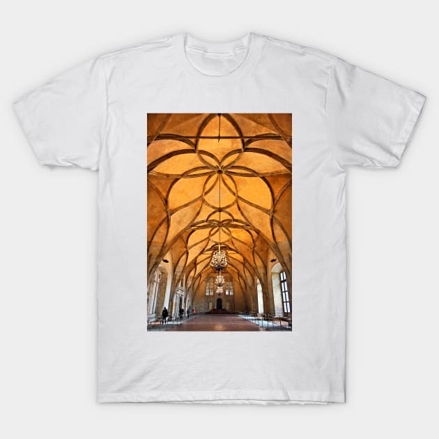The Vladislav hall - Prague castle T-Shirt by Cretense72